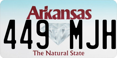 AR license plate 449MJH