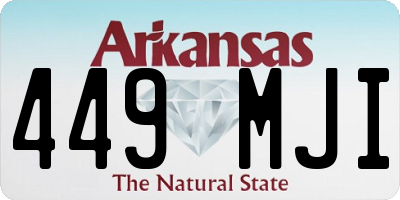AR license plate 449MJI