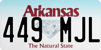 AR license plate 449MJL