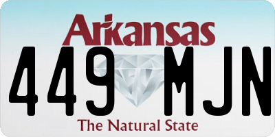 AR license plate 449MJN