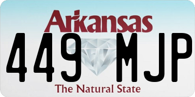 AR license plate 449MJP