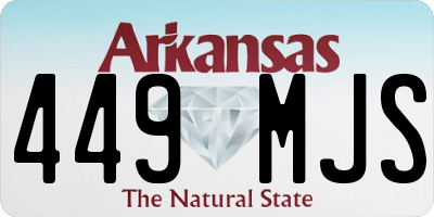AR license plate 449MJS