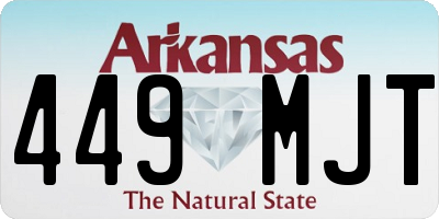 AR license plate 449MJT