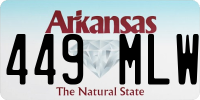 AR license plate 449MLW