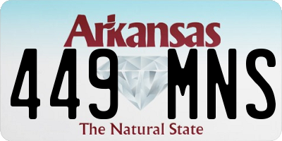 AR license plate 449MNS