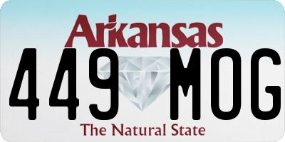 AR license plate 449MOG