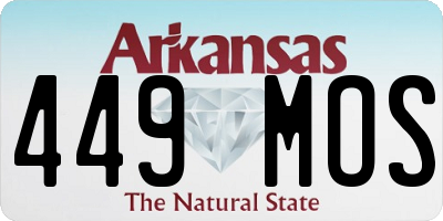 AR license plate 449MOS