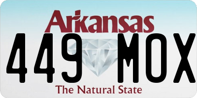 AR license plate 449MOX