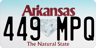 AR license plate 449MPQ