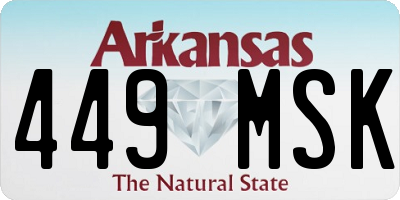 AR license plate 449MSK
