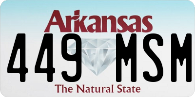 AR license plate 449MSM