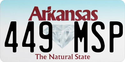 AR license plate 449MSP