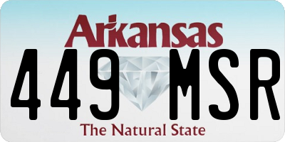 AR license plate 449MSR