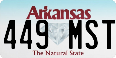 AR license plate 449MST