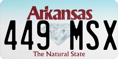 AR license plate 449MSX