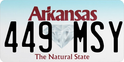 AR license plate 449MSY