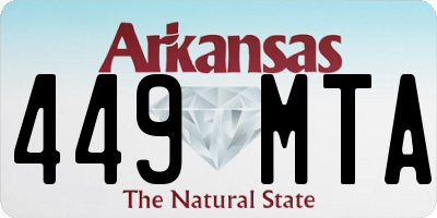 AR license plate 449MTA