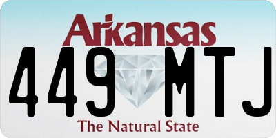 AR license plate 449MTJ