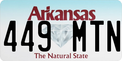 AR license plate 449MTN