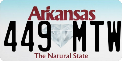 AR license plate 449MTW