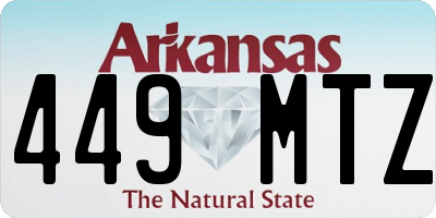 AR license plate 449MTZ