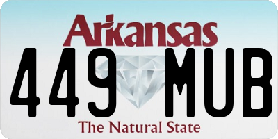 AR license plate 449MUB