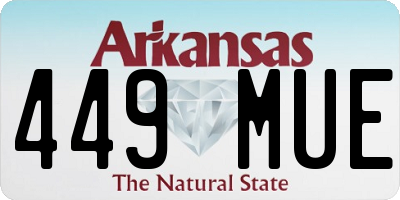 AR license plate 449MUE