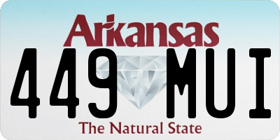 AR license plate 449MUI