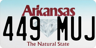 AR license plate 449MUJ