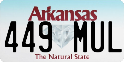 AR license plate 449MUL
