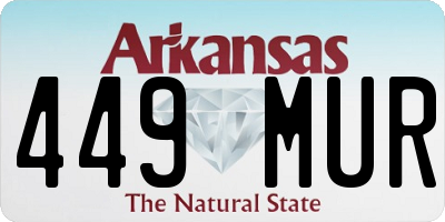 AR license plate 449MUR