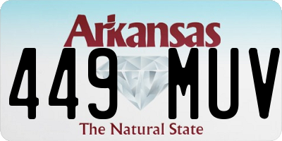 AR license plate 449MUV
