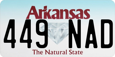 AR license plate 449NAD