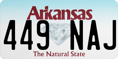 AR license plate 449NAJ