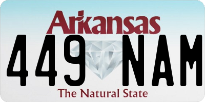 AR license plate 449NAM