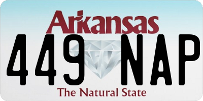 AR license plate 449NAP