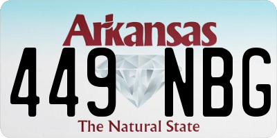 AR license plate 449NBG