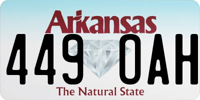 AR license plate 449OAH