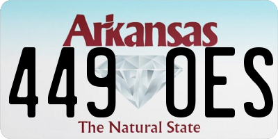 AR license plate 449OES