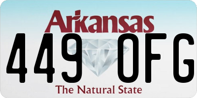 AR license plate 449OFG