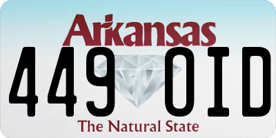 AR license plate 449OID