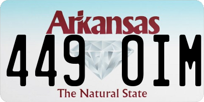 AR license plate 449OIM