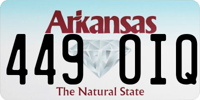 AR license plate 449OIQ