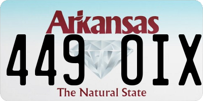 AR license plate 449OIX