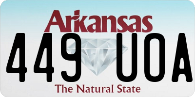 AR license plate 449UOA