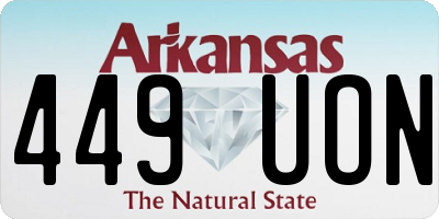 AR license plate 449UON
