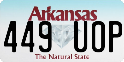 AR license plate 449UOP