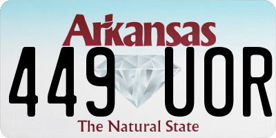 AR license plate 449UOR