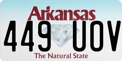 AR license plate 449UOV