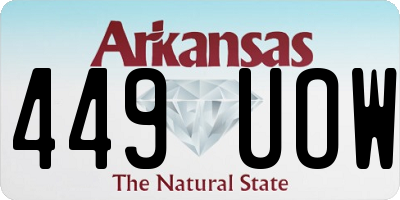 AR license plate 449UOW